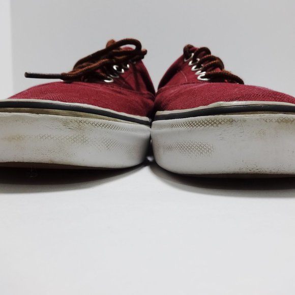 VANS Red Boat Shoes Size 10 - Picture 10 of 16
